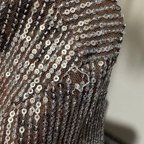 Silver Sequin Jacket Maeve x Anthropologie - Picture 4 of 5